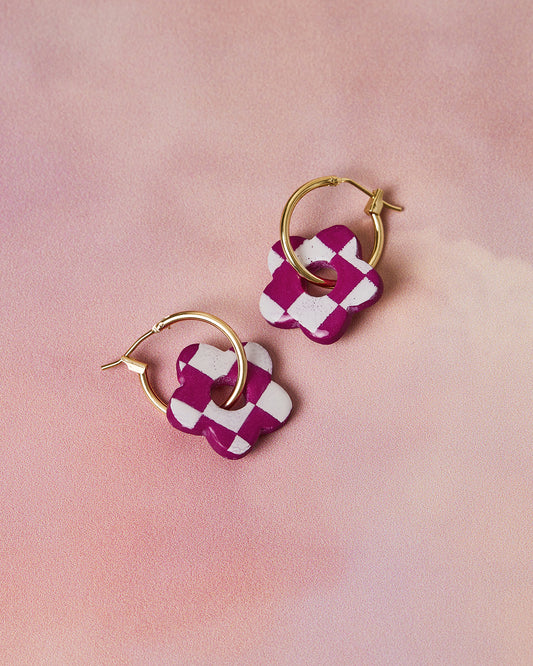 handmade unique flower earrings