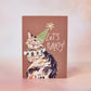 Let's Purrty Cat Birthday Card