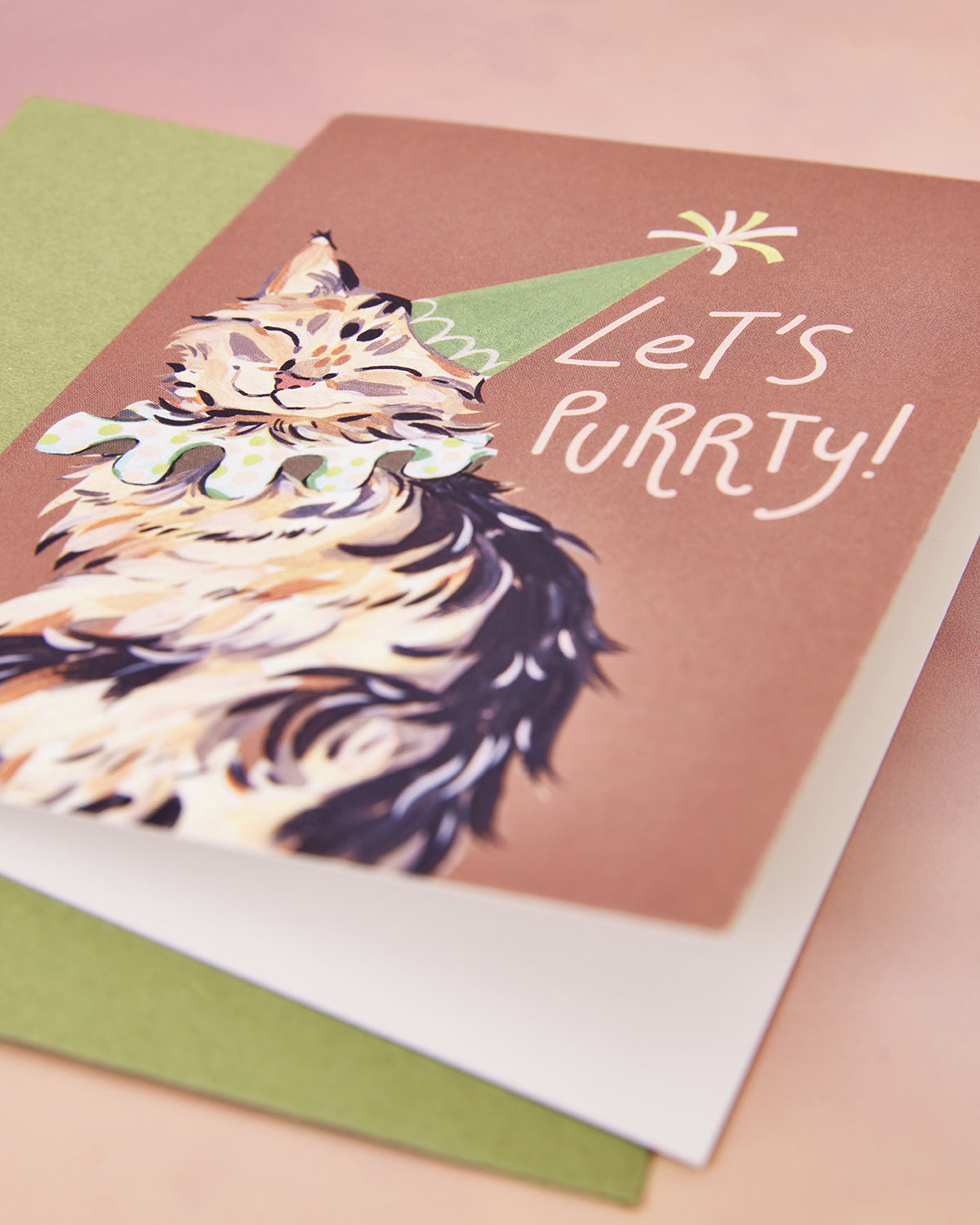 Let's Purrty Cat Birthday Card