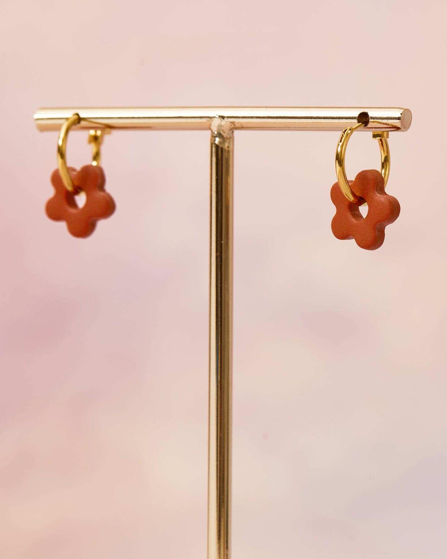Flower Minis Hoop Earrings - 8 Colours