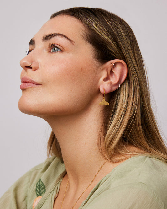 unique dolphin tail earrings