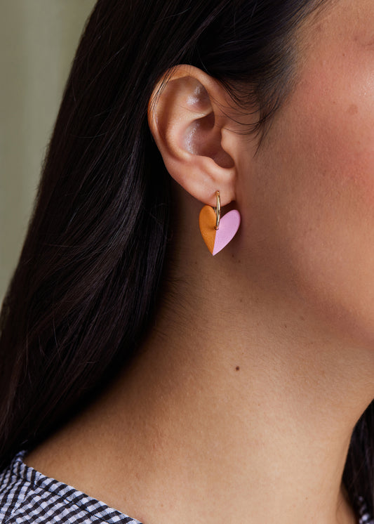 unique handmade heart earrings