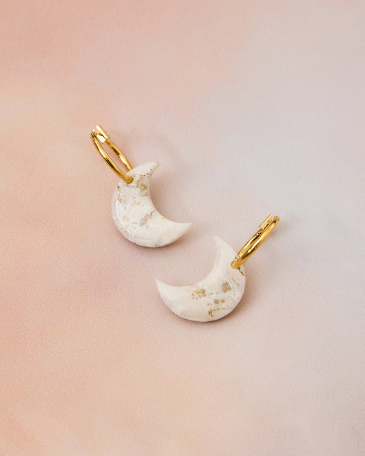 handmade moon earrings