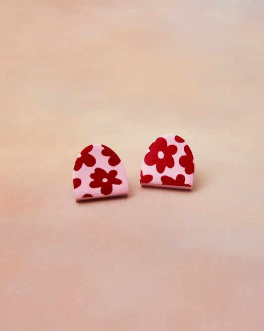 Roxie Floral Arch Stud Earrings - More colours available