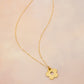 Matching Raw Brass Gold Flower Earrings & Necklace Gift Set