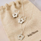 Matching Stainless Steel Flower Earrings & Necklace Gift Set