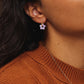Checkerboard Flower Minis Hoop Earrings - 3 Colours
